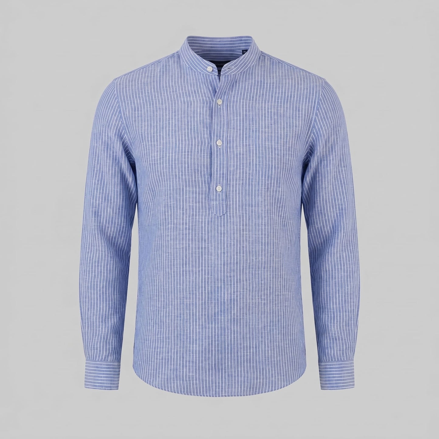 Kyler Long Sleeve Striped Henley Shirt_2