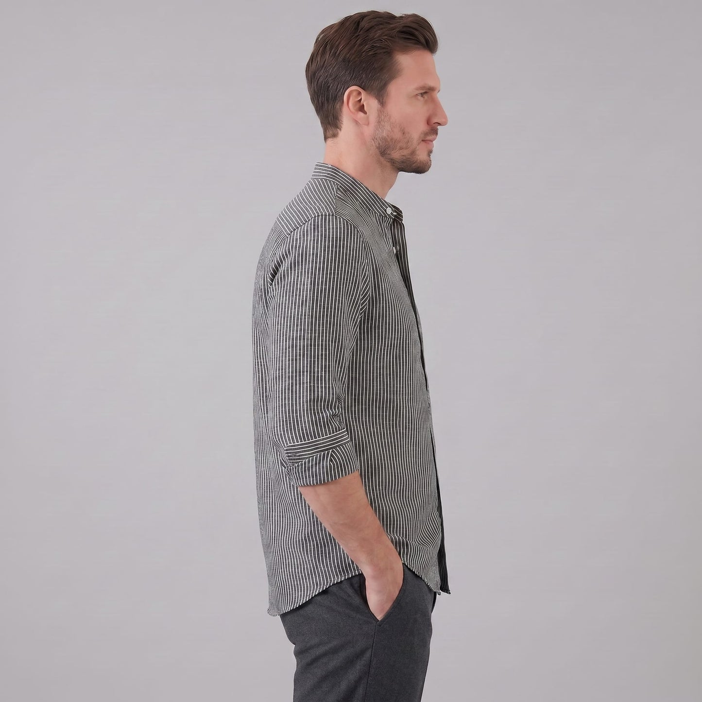 Kyler Long Sleeve Striped Henley Shirt_6