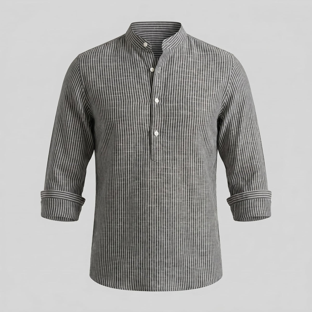 Kyler Long Sleeve Striped Henley Shirt