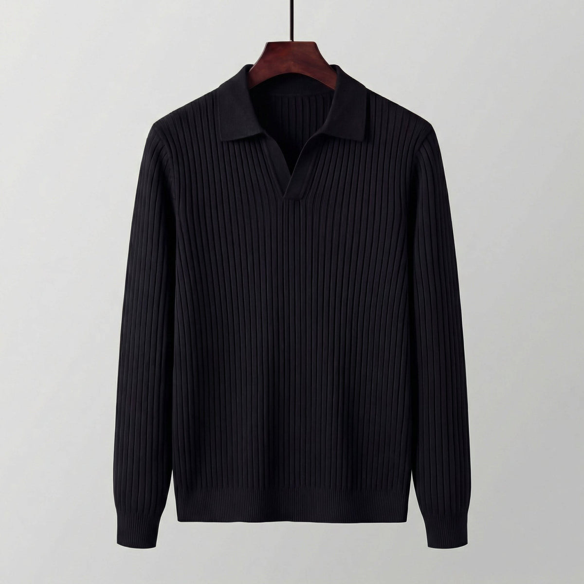 Garrett Ribbed Knit Polo Shirt_10