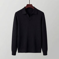 Garrett Ribbed Knit Polo Shirt