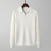 Garrett Ribbed Knit Polo Shirt