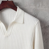 Garrett Ribbed Knit Polo Shirt