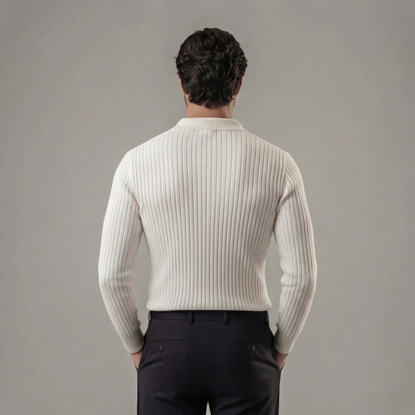 Garrett Ribbed Knit Polo Shirt_8