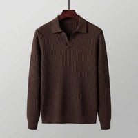 Garrett Ribbed Knit Polo Shirt