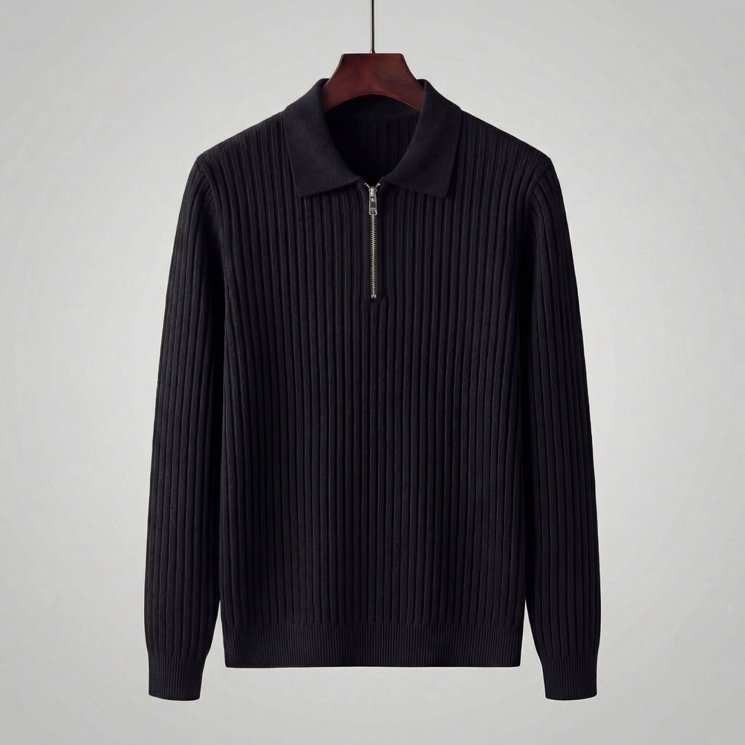 Gideon Wool Blend Quarter Zip Sweater