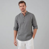 Lachlan Loose Fit Band Collar Shirt