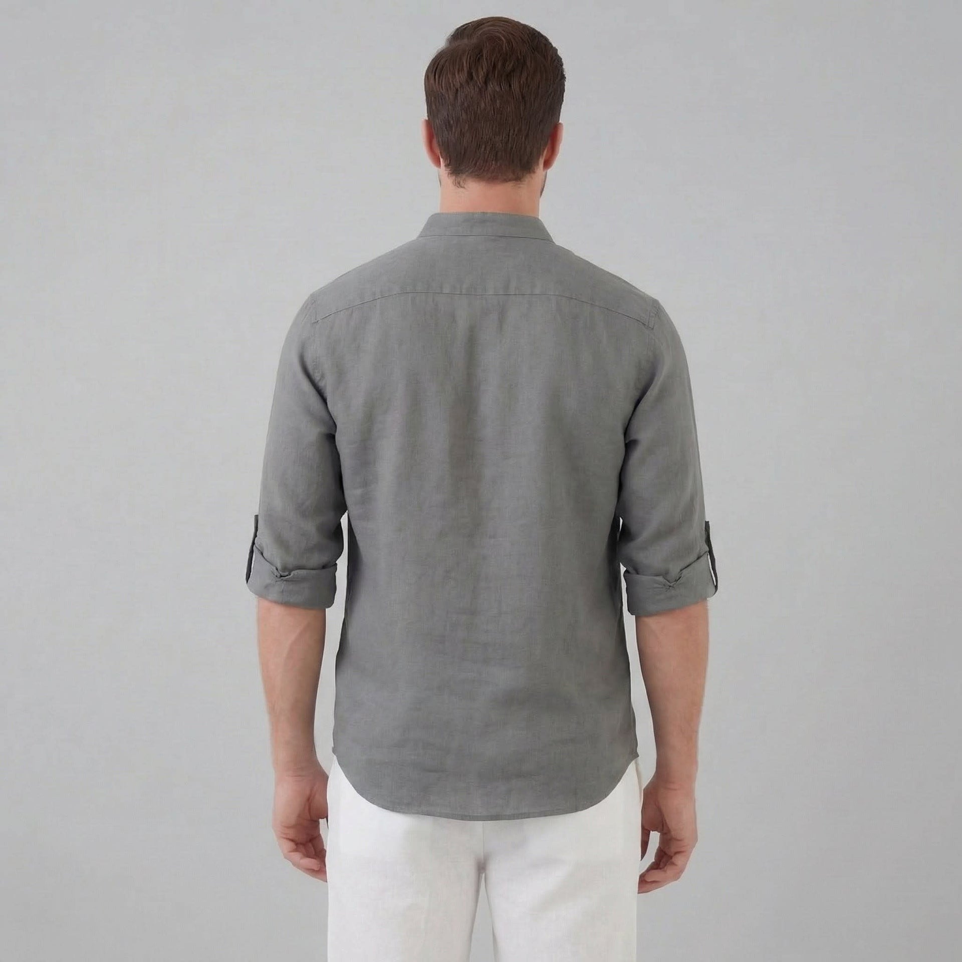 Lachlan Loose Fit Band Collar Shirt