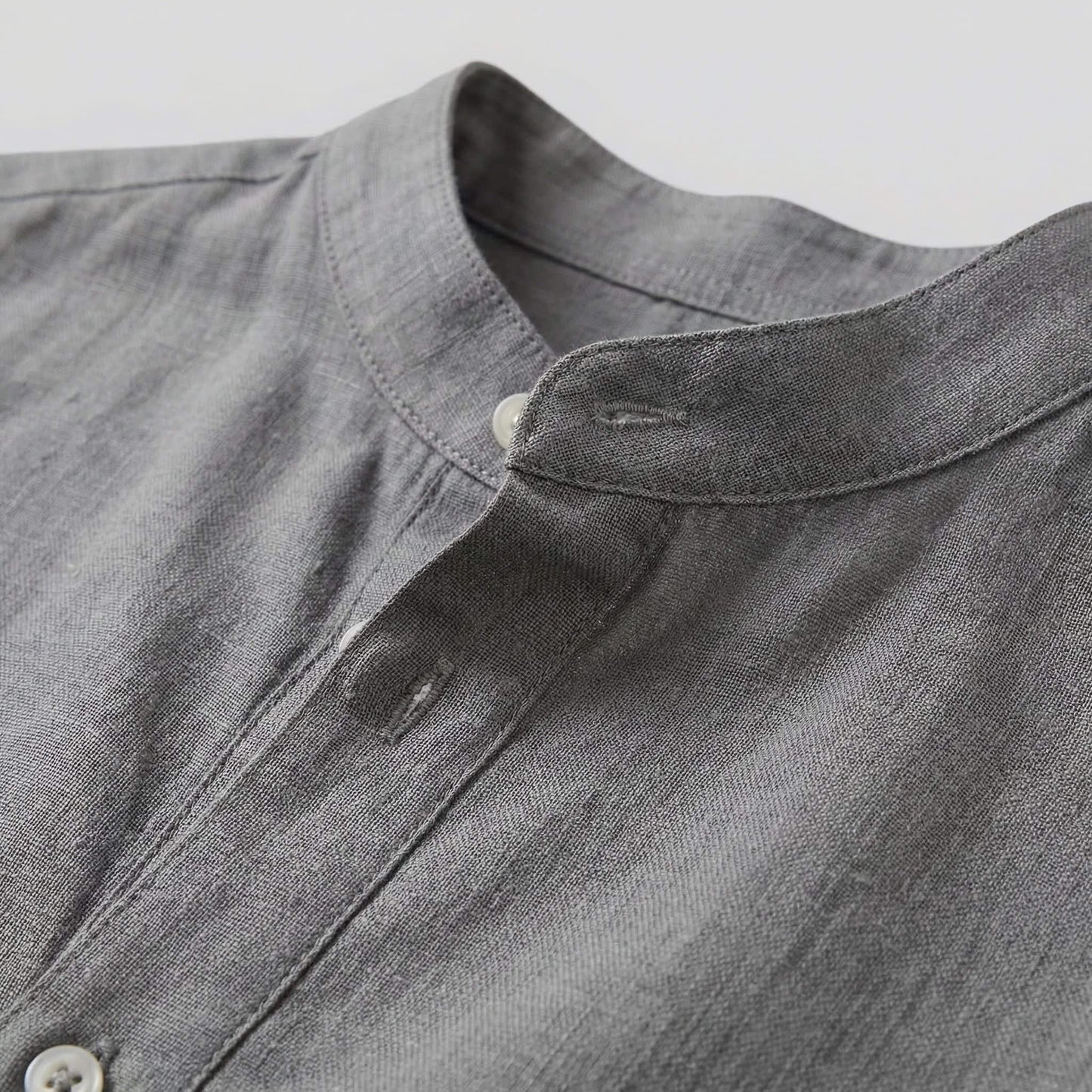Lachlan Loose Fit Band Collar Shirt_4