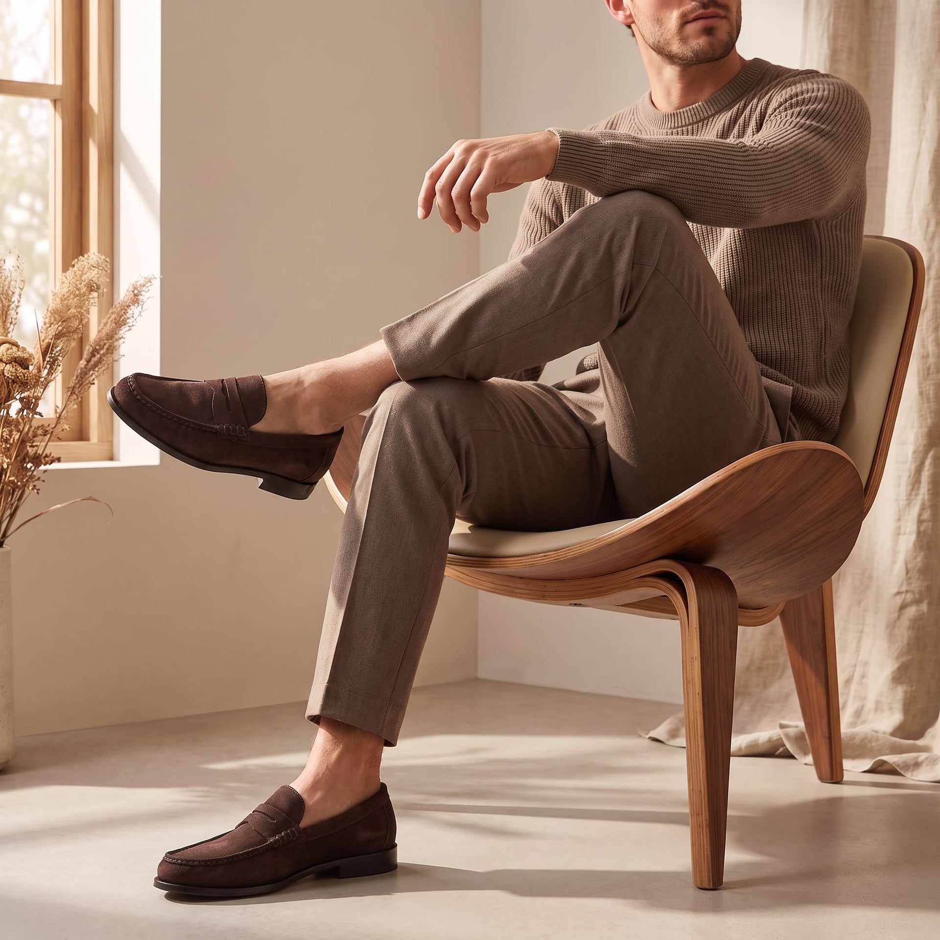 McAllister Faux Suede Penny Loafers