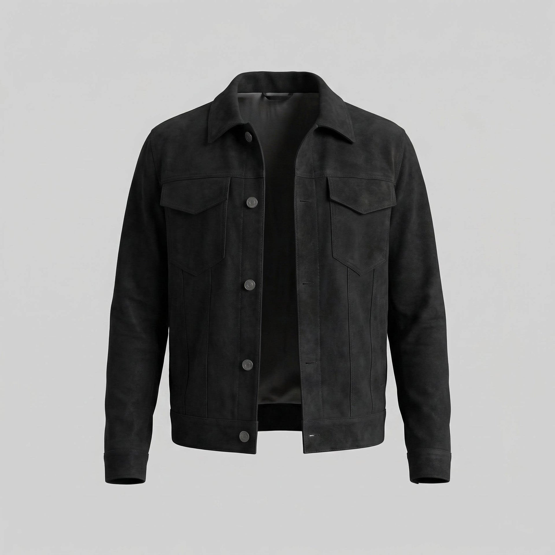 Herrick Faux Suede Trucker Jacket