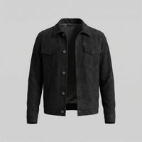 Herrick Faux Suede Trucker Jacket