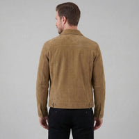 Herrick Faux Suede Trucker Jacket