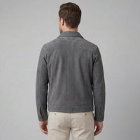 Herrick Faux Suede Trucker Jacket