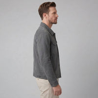 Herrick Faux Suede Trucker Jacket