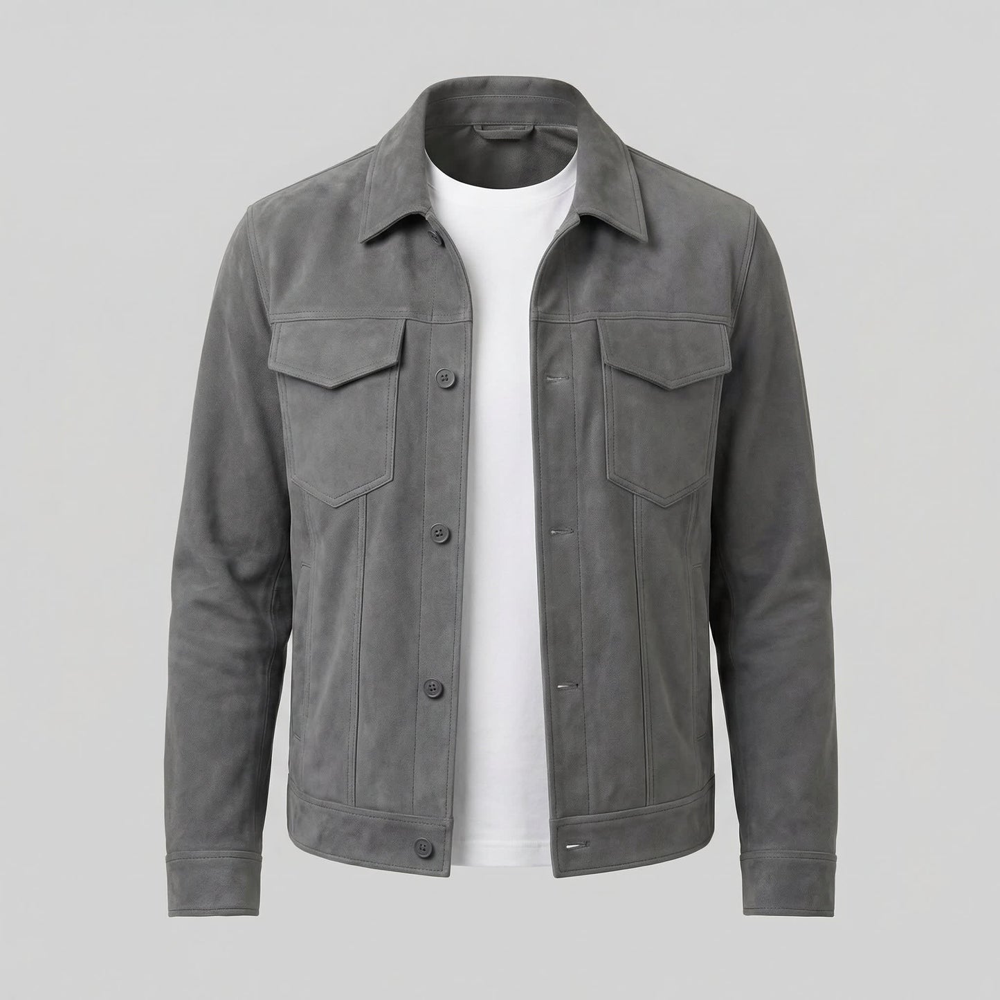 Herrick Faux Suede Trucker Jacket_5