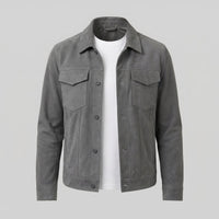 Herrick Faux Suede Trucker Jacket