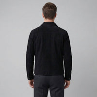 Herrick Faux Suede Trucker Jacket