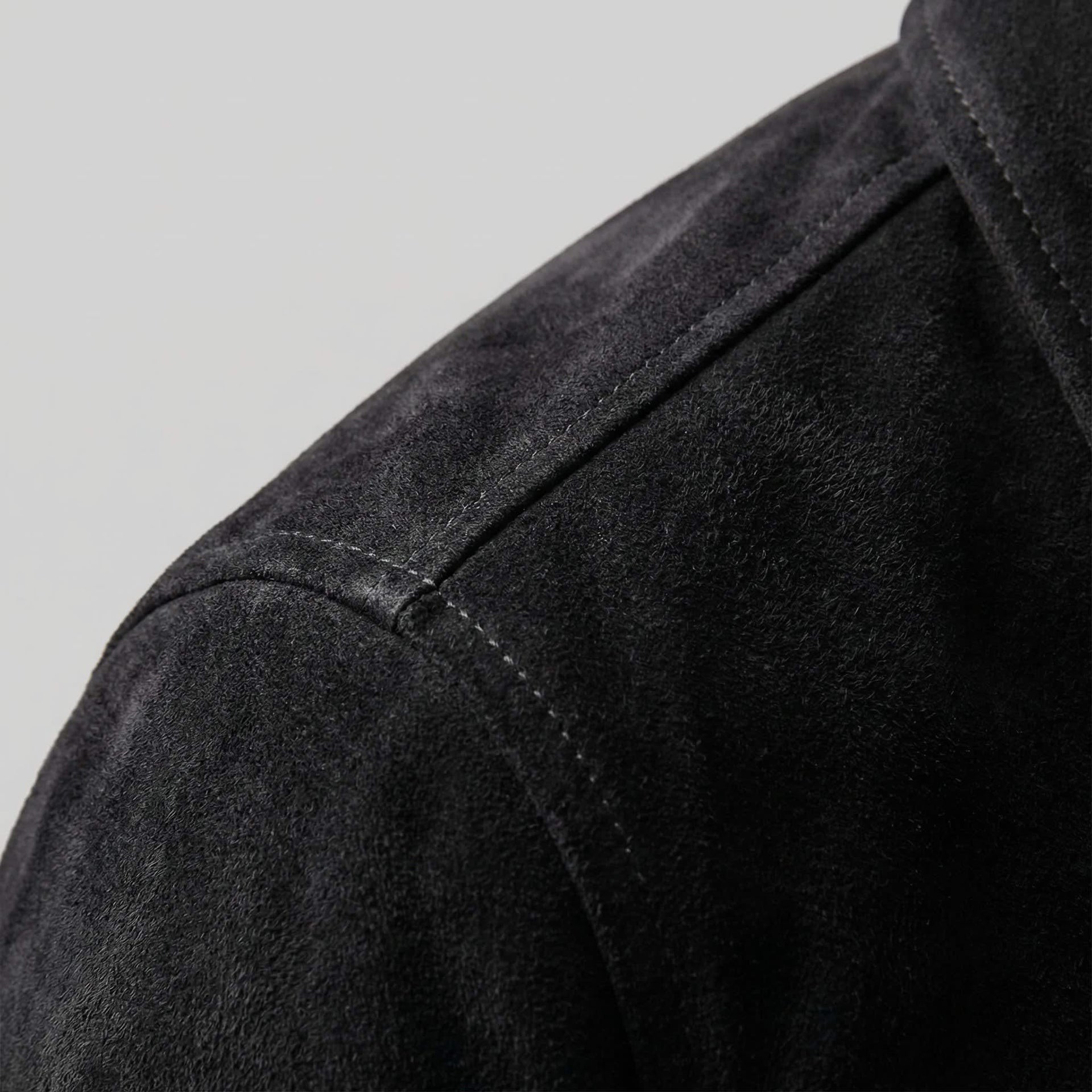 Herrick Faux Suede Trucker Jacket