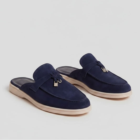 Mortimer Suede Metal Trim Loafer Mules_1