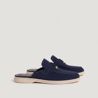 Mortimer Suede Metal Trim Loafer Mules
