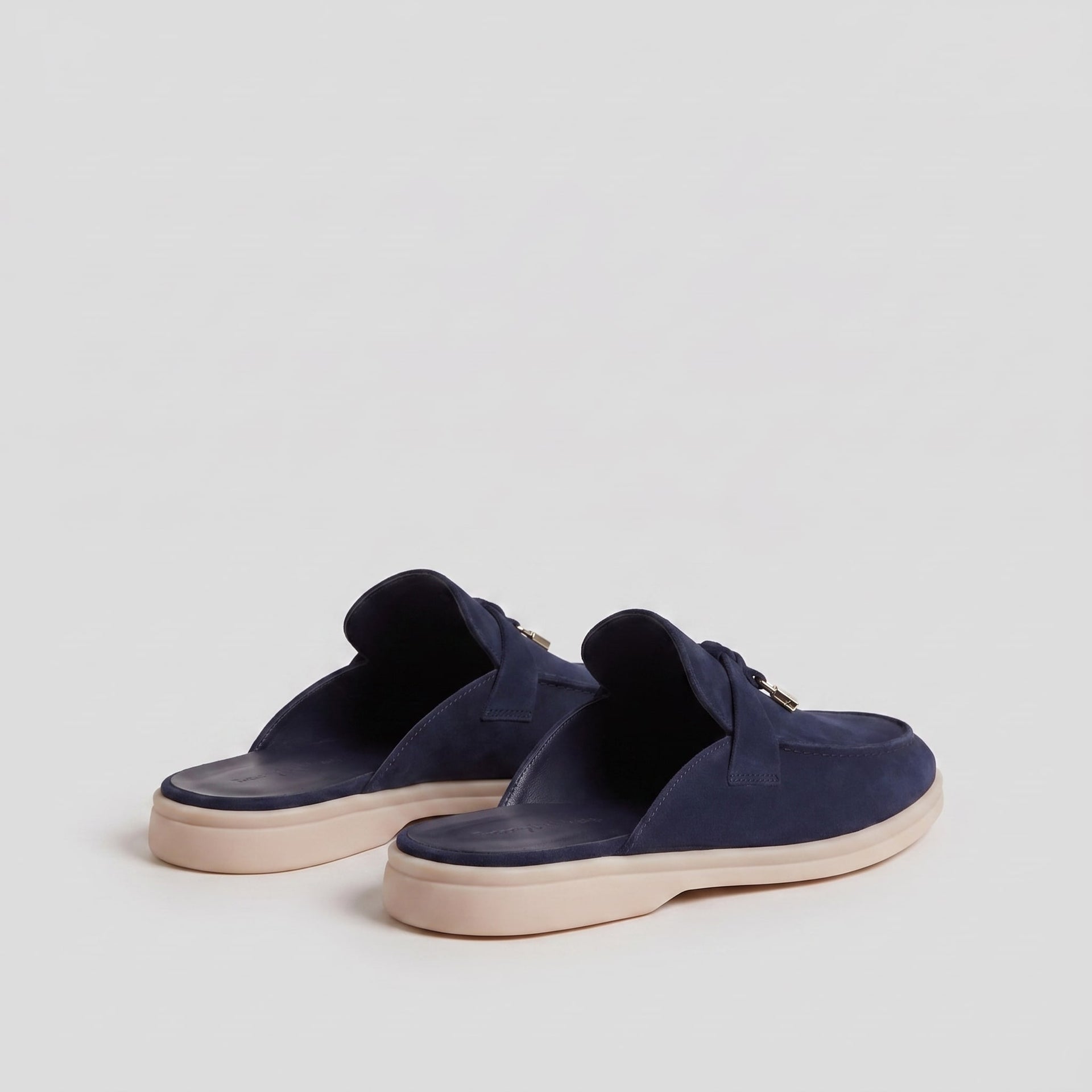 Mortimer Suede Metal Trim Loafer Mules