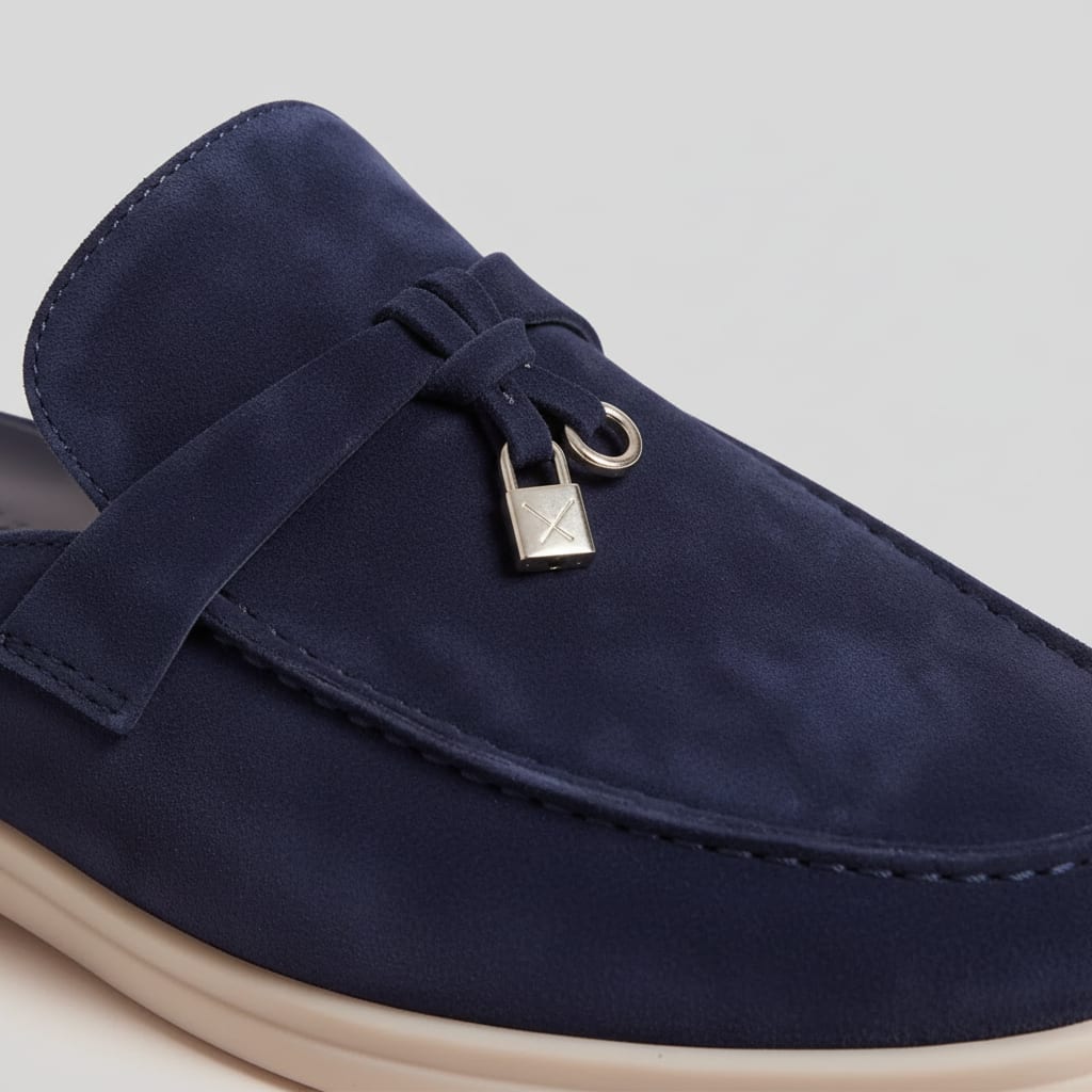 Mortimer Suede Metal Trim Loafer Mules_4