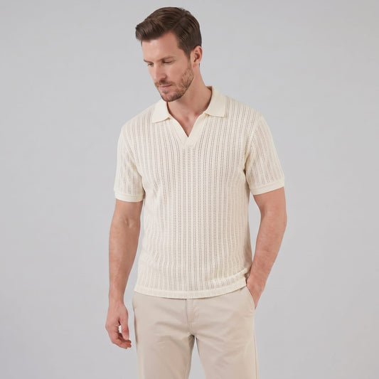 Ryder Perforated Knit Polo Shirt_1