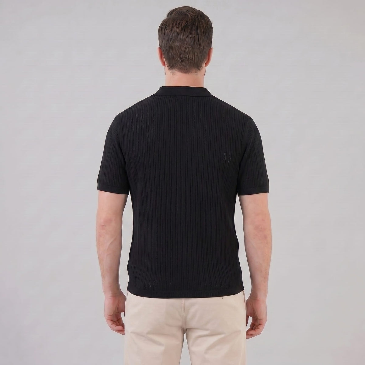 Ryder Perforated Knit Polo Shirt