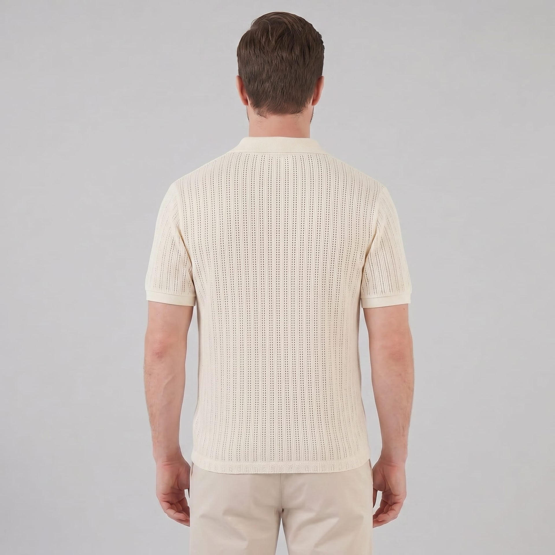 Ryder Perforated Knit Polo Shirt