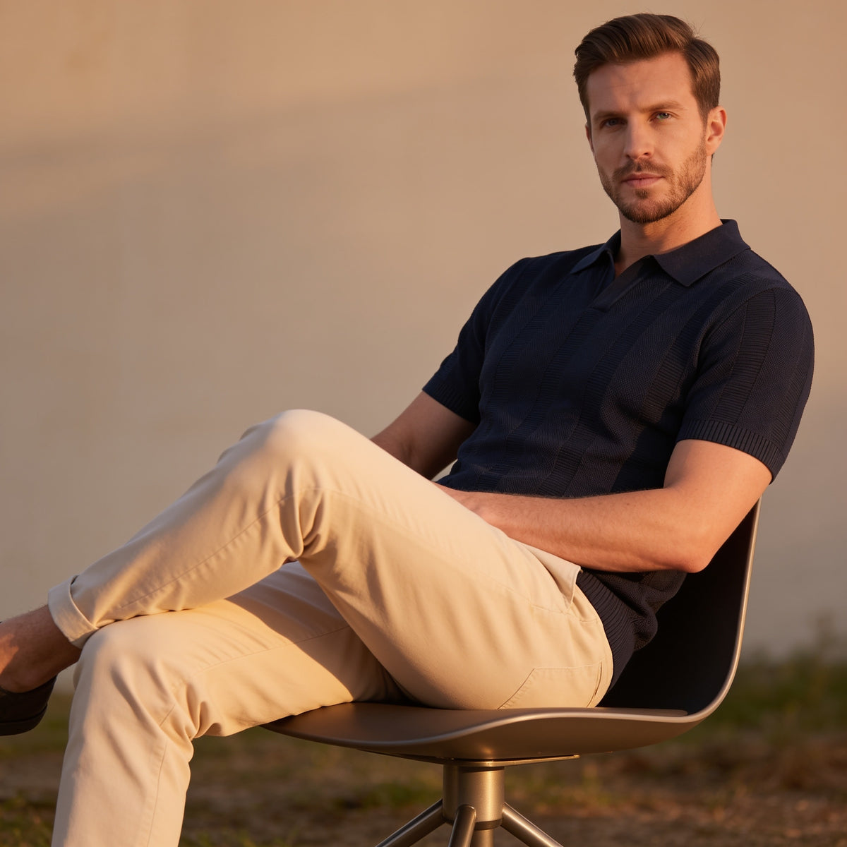 Ryker Open Knit Polo Shirt