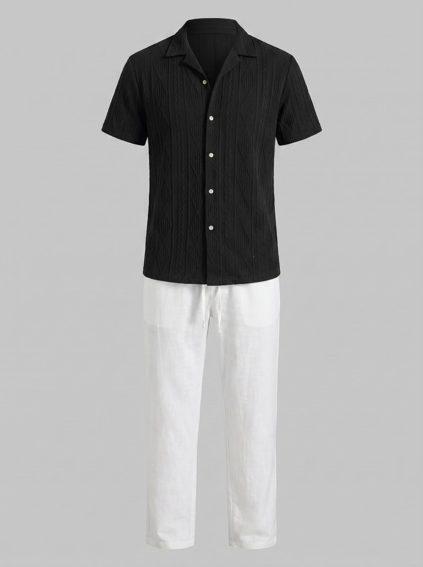 Conrad Open Knit Shirt and Pants Set_10