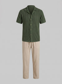 Conrad Open Knit Shirt and Pants Set