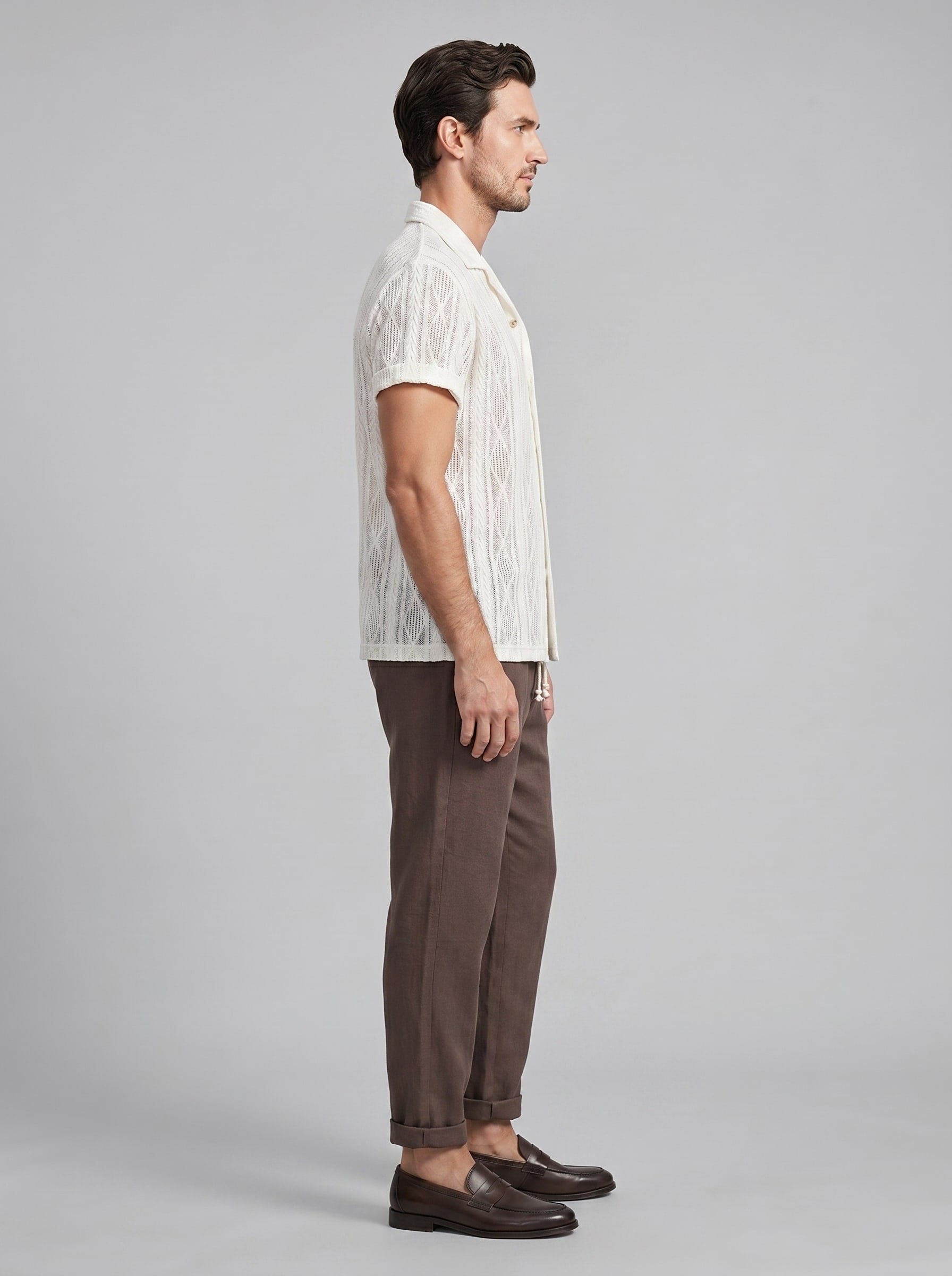 Conrad Open Knit Shirt and Pants Set