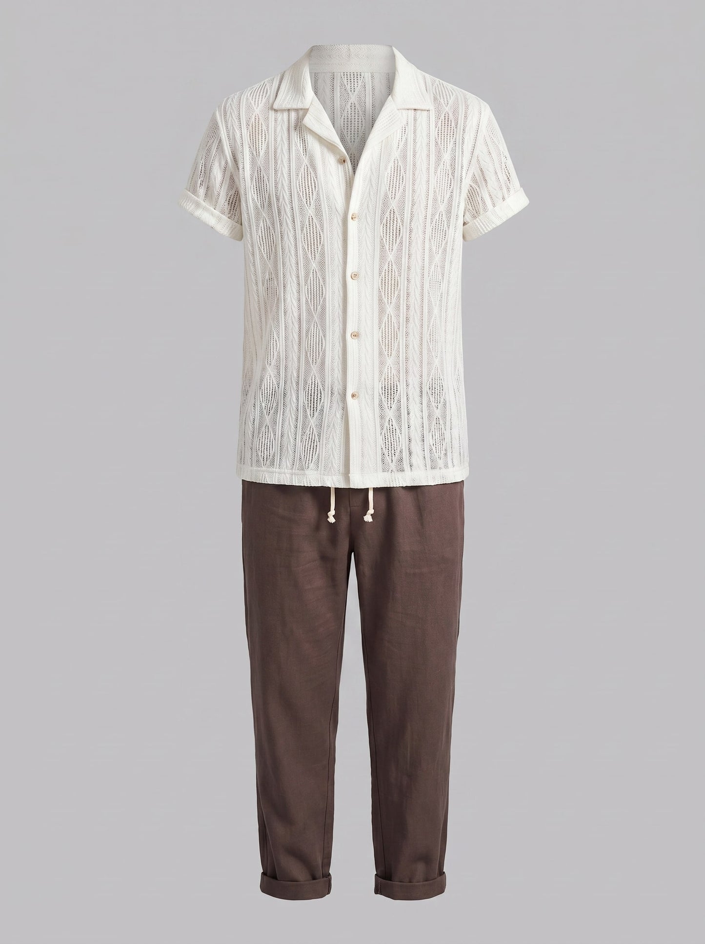 Conrad Open Knit Shirt and Pants Set_20