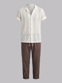 Conrad Open Knit Shirt and Pants Set