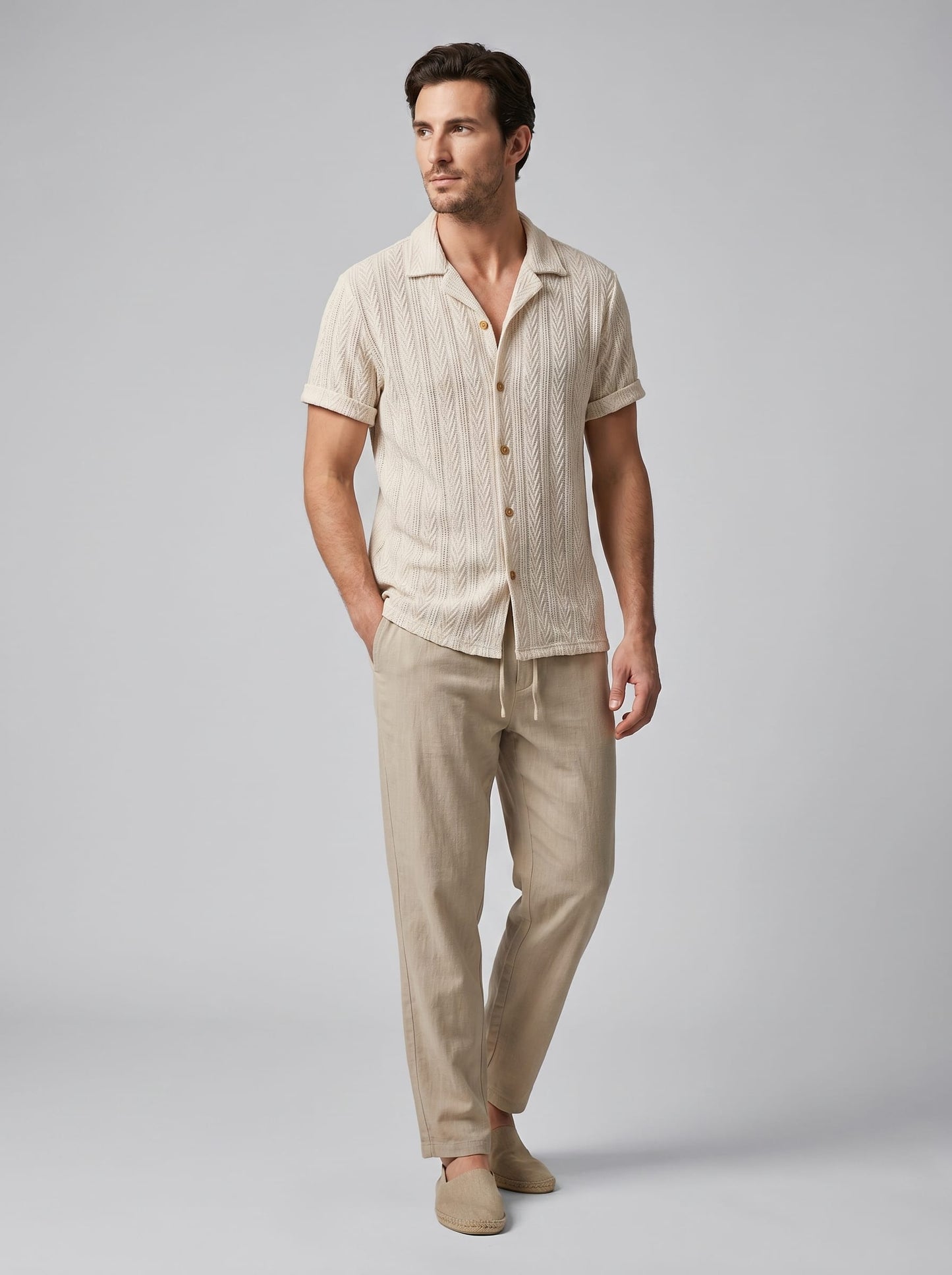 Conrad Open Knit Shirt and Pants Set_21