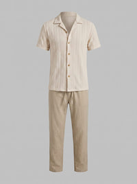 Conrad Open Knit Shirt and Pants Set