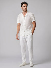 Conrad Open Knit Shirt and Pants Set