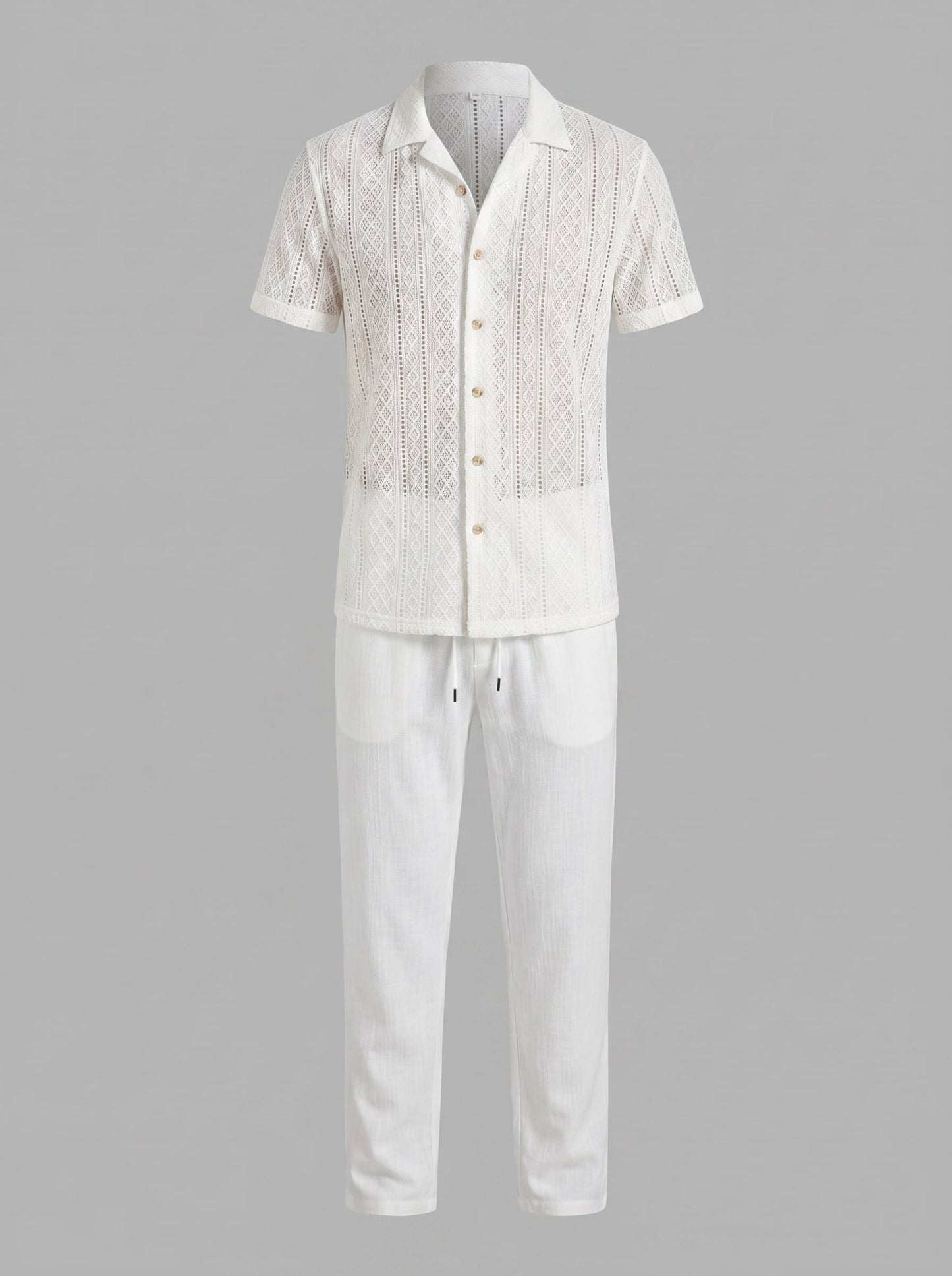 Conrad Open Knit Shirt and Pants Set_30