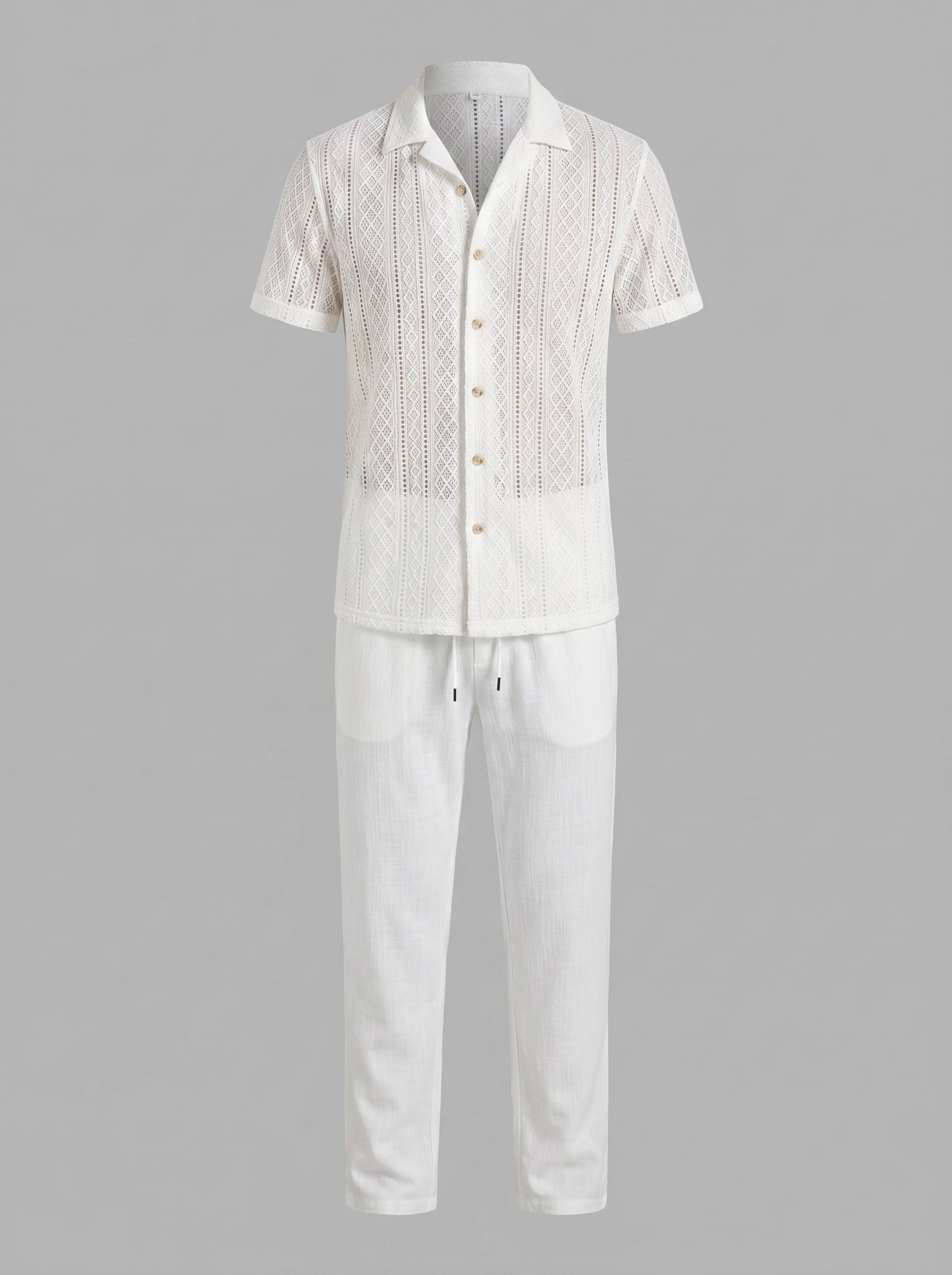 Conrad Open Knit Shirt and Pants Set
