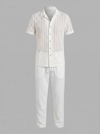 Conrad Open Knit Shirt and Pants Set