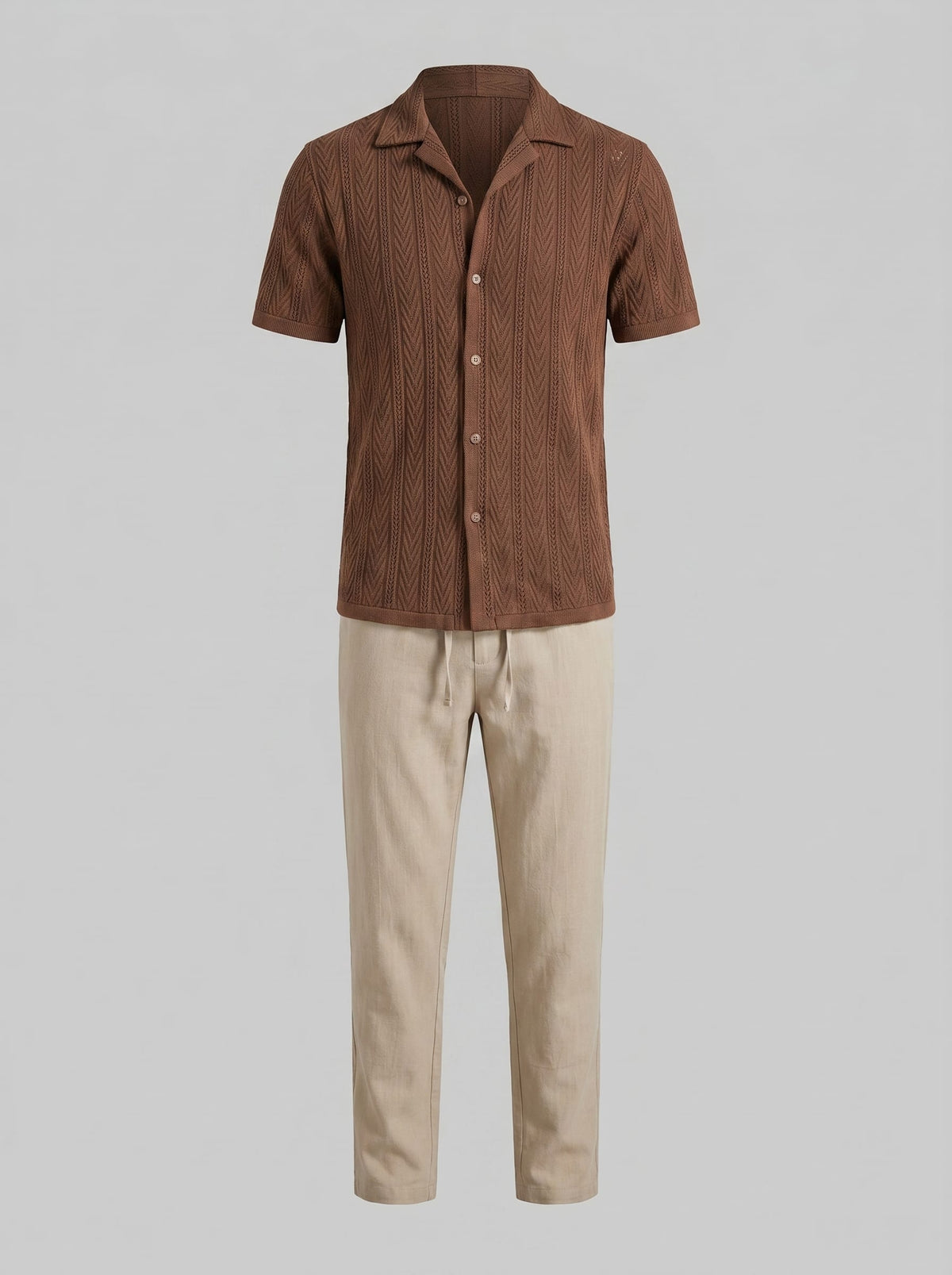 Conrad Open Knit Shirt and Pants Set