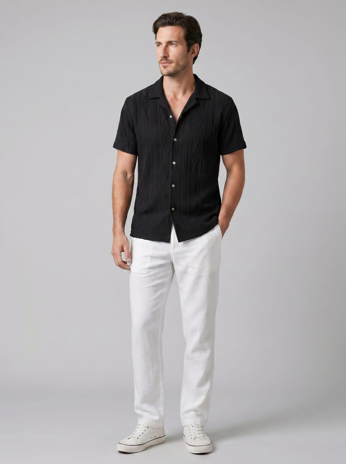 Conrad Open Knit Shirt and Pants Set
