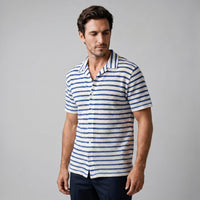 Langston Striped Open Knit Shirt