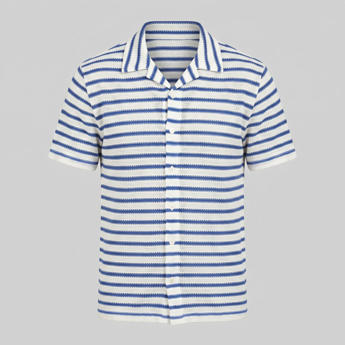 Langston Striped Open Knit Shirt