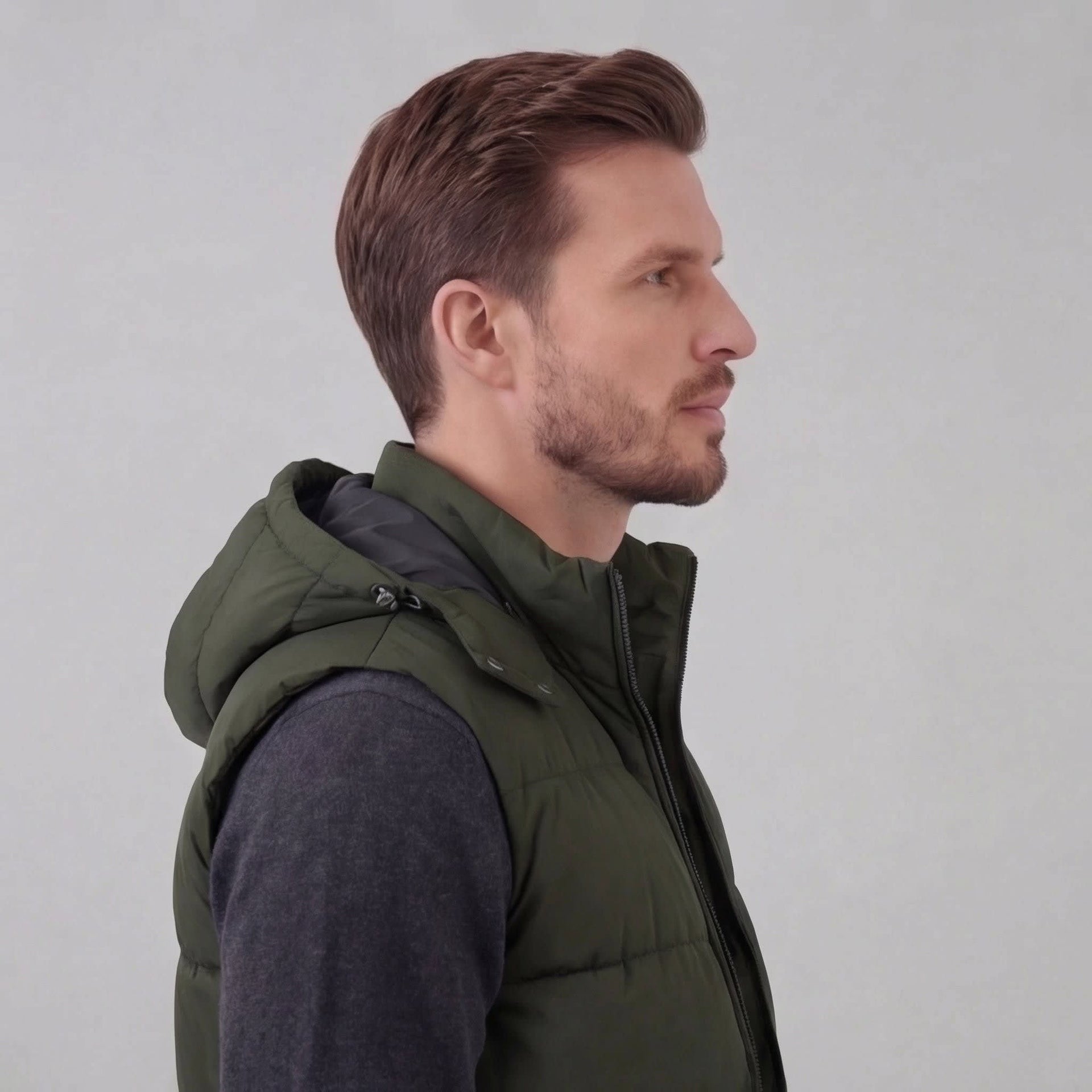 Hickory Padded Hooded Vest