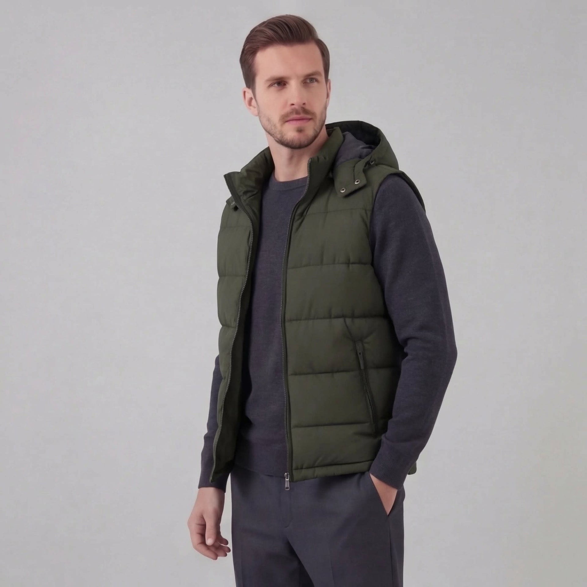 Hickory Padded Hooded Vest