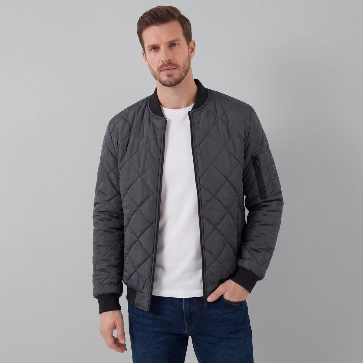 Hillard Quilted Bomber Jacket