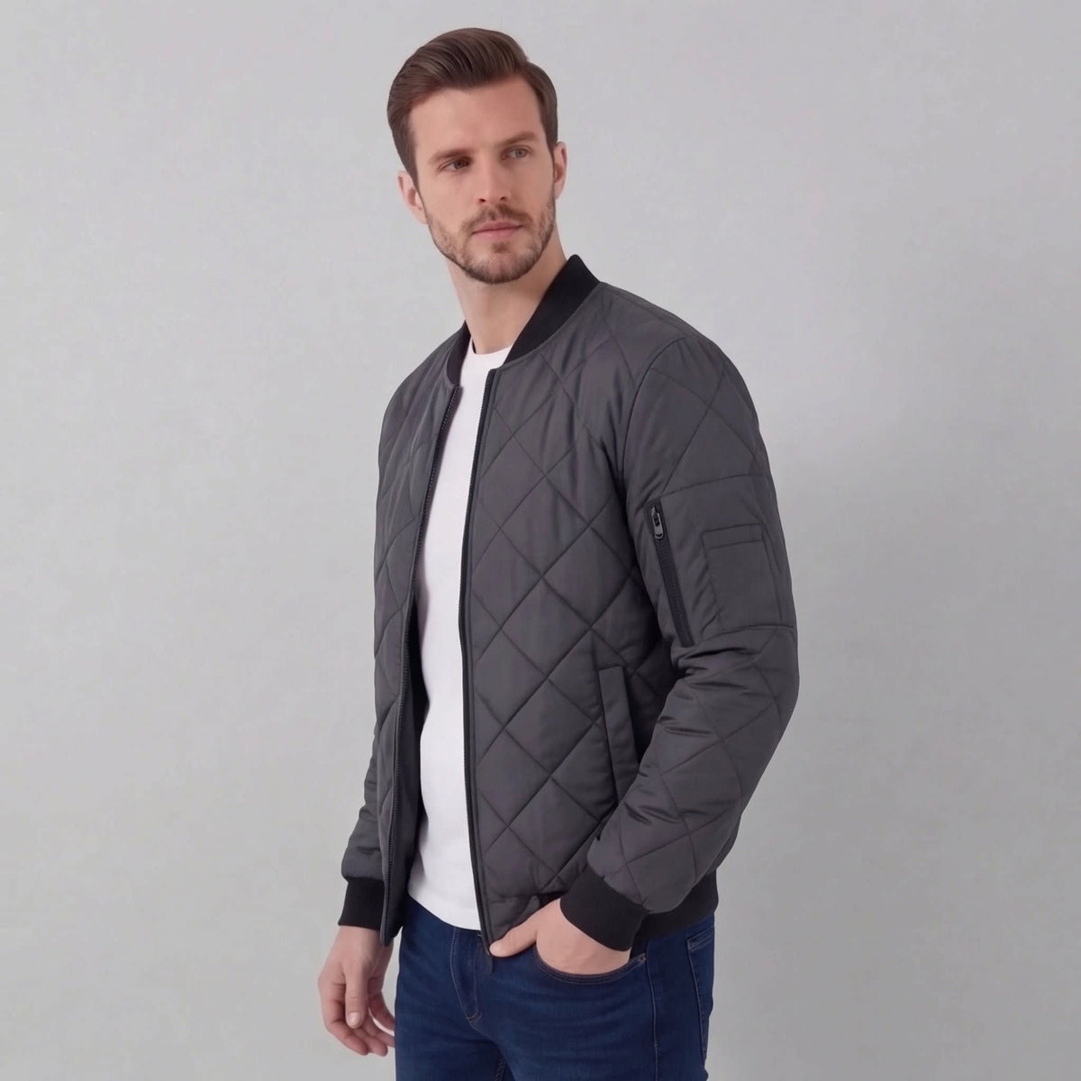 Hillard Quilted Bomber Jacket